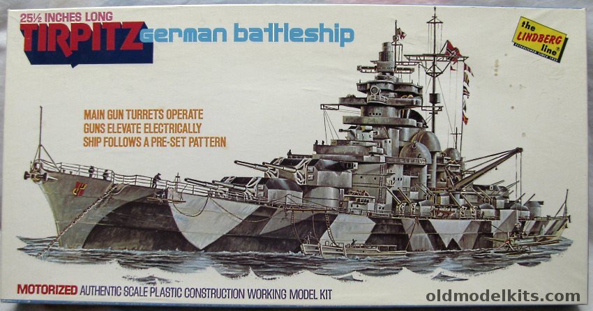 Lindberg 1/350 German Battleship Tirpitz, 764M plastic model kit